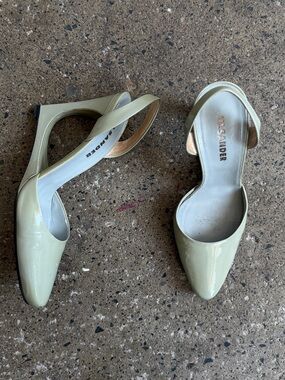 jil sander by raf simons vintage s/s 2007 cut-out heels mint green